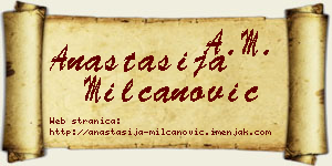 Anastasija Milčanović vizit kartica